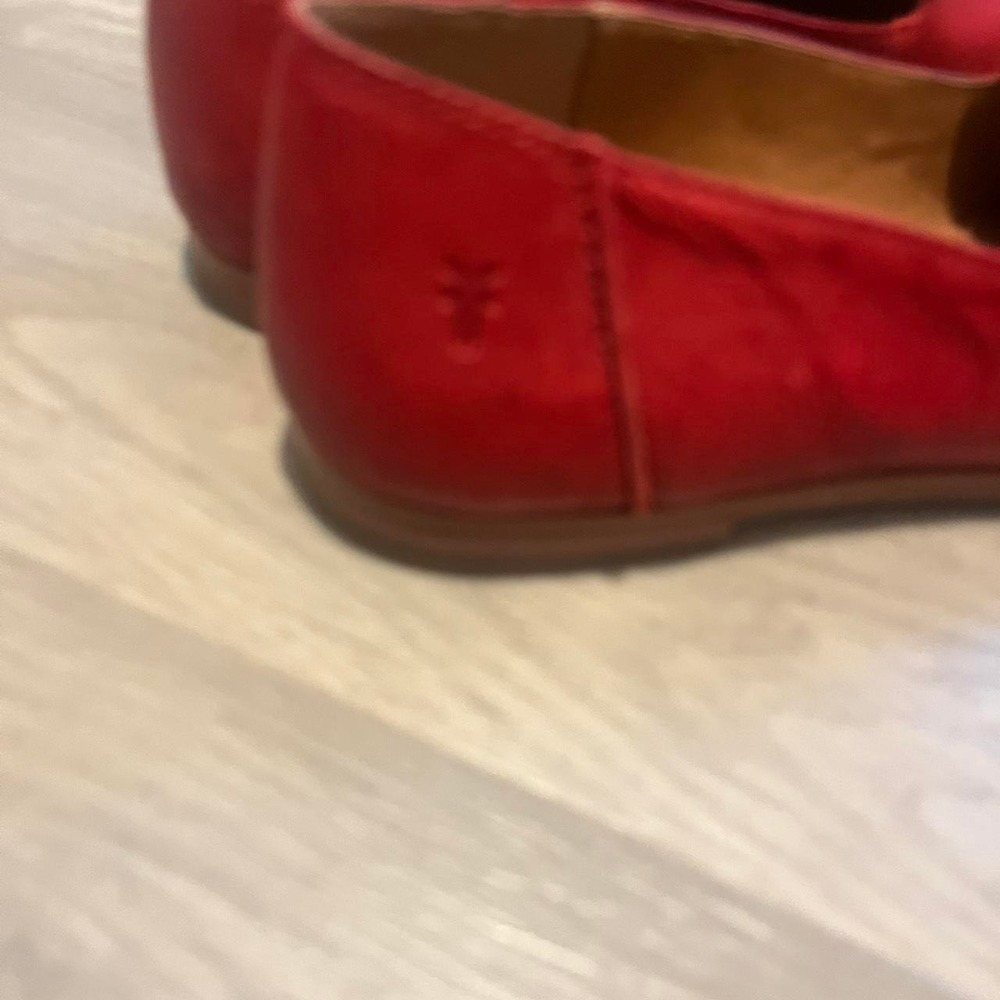 Frye Red leather pointed toe slip-on loafers Casual Grunge Rockstar - Picture 4 of 6